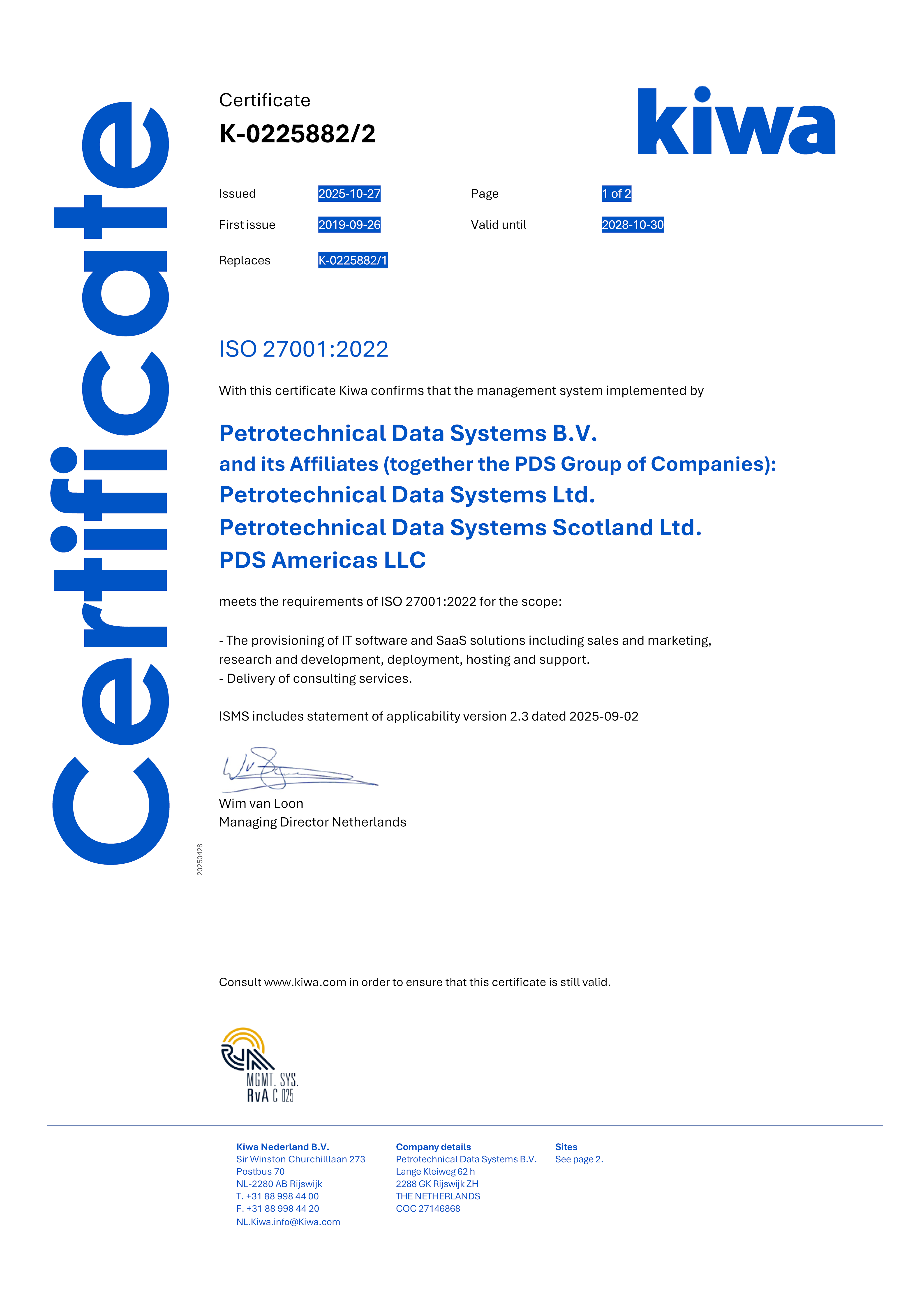 Certificate K-0225882 PDS - ISO 27001_Page_1